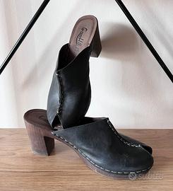 Sabot/zoccoli vera pelle sexy Greenhill come nuovi