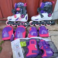 Pattini bambina 30-32+protezioni 