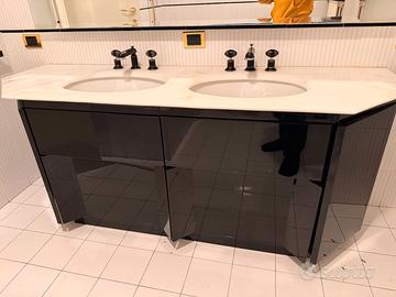 Mobile bagno doppio lavabo con top in marmo