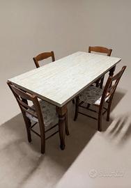 Tavolo con 6 sedie stile country