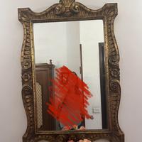 Specchio vintage in legno oro/bronzo (100x68)