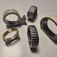 Lotto di 5 cinturini elastici vintage – metallo fl