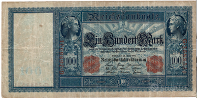 BANCONOTA 100 MARCHI DEL 1910