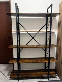 Libreria a 5 ripiani – stile industriale