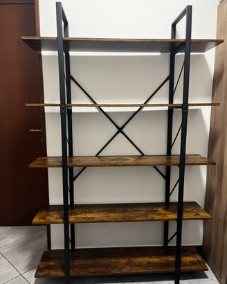 Libreria a 5 ripiani – stile industriale