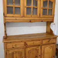 Credenza vetrina in legno abete massello vintage