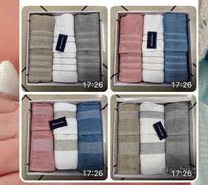 Set asciugamani 6 pezzi in scatola nuovi