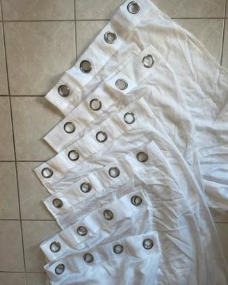 Lotto 6 pz tende velate bianche