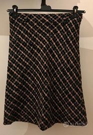 Gonna sportiva vintage misto lana Made in Italy