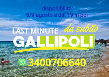LAST MINUTE vicino GALLIPOLI 5/9 e dal 19 in poi