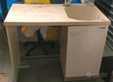 mobile lavabo porta lavatrice + rubinetto miscelat