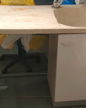 mobile lavabo porta lavatrice + rubinetto miscelat