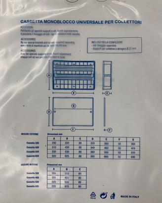 Cassetta collettore da incasso 530x330
