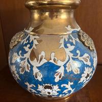 BATIGNANI - VASO IN CERAMICA BLU-ORO Altezza 29cm