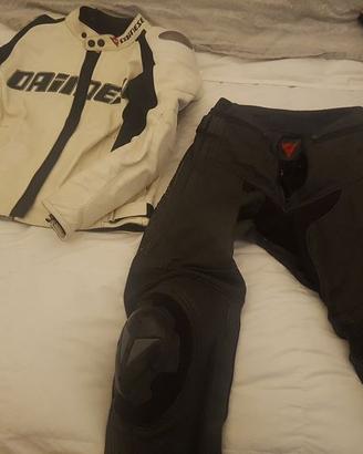 Giubbotto e pantalone DAINESE UOMO taglia 46 PELLE
