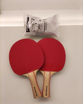 2 racchette ping pong tennis tavolo Pongori