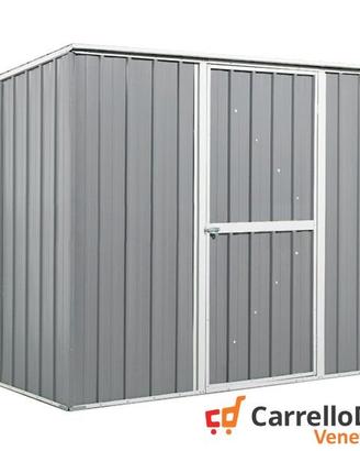 Casetta box giardino Acciaio 260x185 grigio chiaro