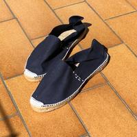 Espadrillas blu fatte a mano in tela