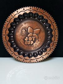 Piatto rame sbalzato ø24 val di sole trentino