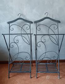 2 servomuto appendiabiti ferro battuto