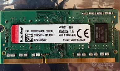 RAM DDR3 per computer portatili