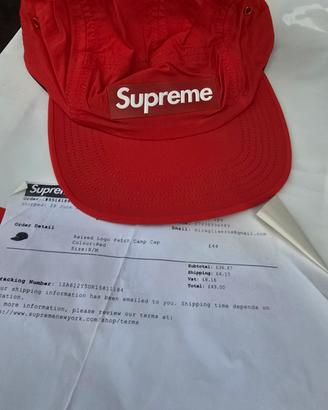 supreme Cap Raised Logo Patch Camp ss18 