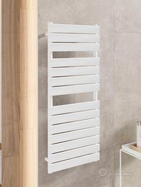 Termoarredo design a tubo piatto 120x50 cm bianco