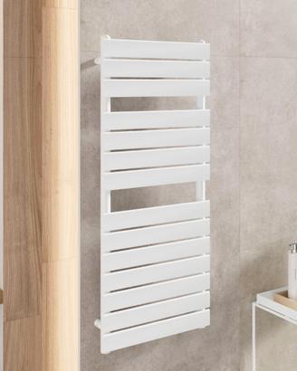 Termoarredo design a tubo piatto 120x50 cm bianco