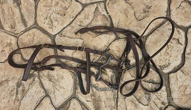 3 briglie filetto morso tastiera redini