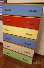 Cassettiera multicolor