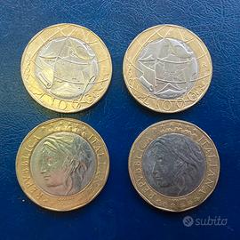 Monete 1000 lire Italia bimetàlliche '97 a 50cent