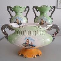 servizio vasi coccio vintage dipinti anni 60-70