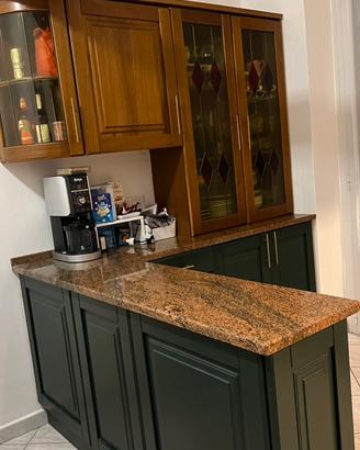 Cucina componibile verde