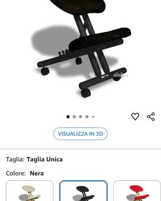 Sedia Ergonomica Posturale Cinius - Nera