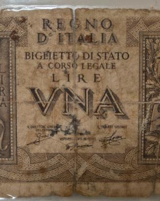 Banconota 1 Lira Regno d'Italia 1939 serie 666
