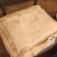 Tovaglia rotonda di cotone effetto raso 