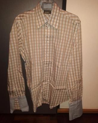 Camicia uomo Ted Baker quadretti polsino gemelli M