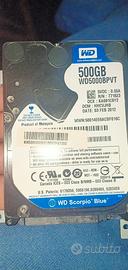 HDD 500G per esterno e portatile.