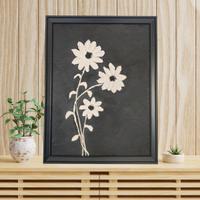 Quadro Moderno in Rilievo - FIORI Gesso e Acrilico