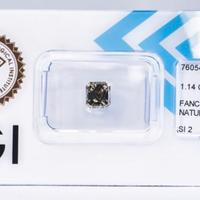 Diamante 1.14 ct IGI Fancy Gray SI2 Emerald