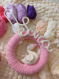 ghirlanda nascita Bianca 