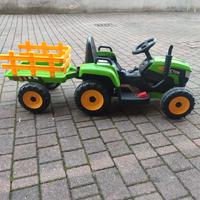 Trattore con rimorchio  a batteria per bambini