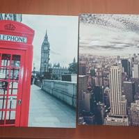 Set 2 Quadri Canvas – Londra & New York