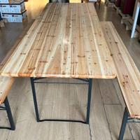 PANCHE TAVOLI LEGNO GAMBE SET BIRRERIA SAGRE FESTE