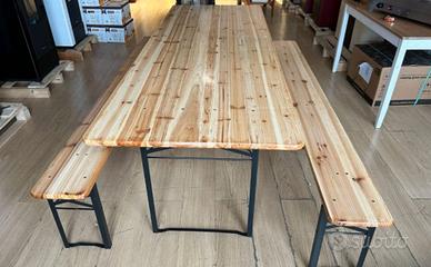 PANCHE TAVOLI LEGNO GAMBE SET BIRRERIA SAGRE FESTE