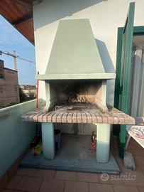BARBECUE IN CEMENTO BETON ARDENTE 150x90x235h