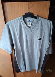 Maglietta mezze maniche Adidas grigia