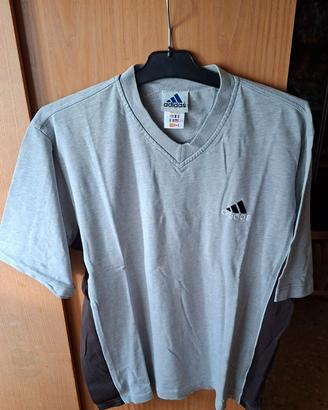 Maglietta mezze maniche Adidas grigia