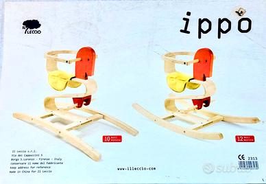 Cavallo dondolo legno design IPPO-Il Leccio