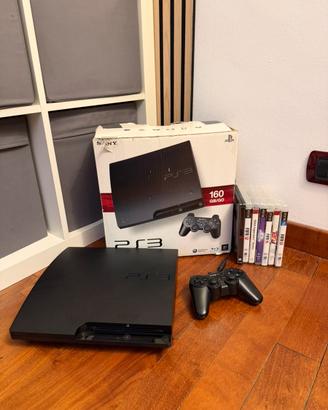Ps3 Slim 160Gb + giochi e controller cablato